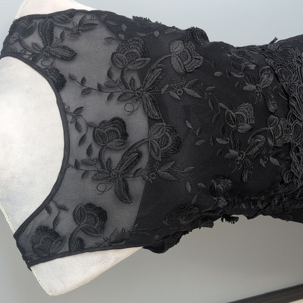 WHBM 3D Floral Lace Midi Dress 10 Fit And Flare - Picture 4 of 14